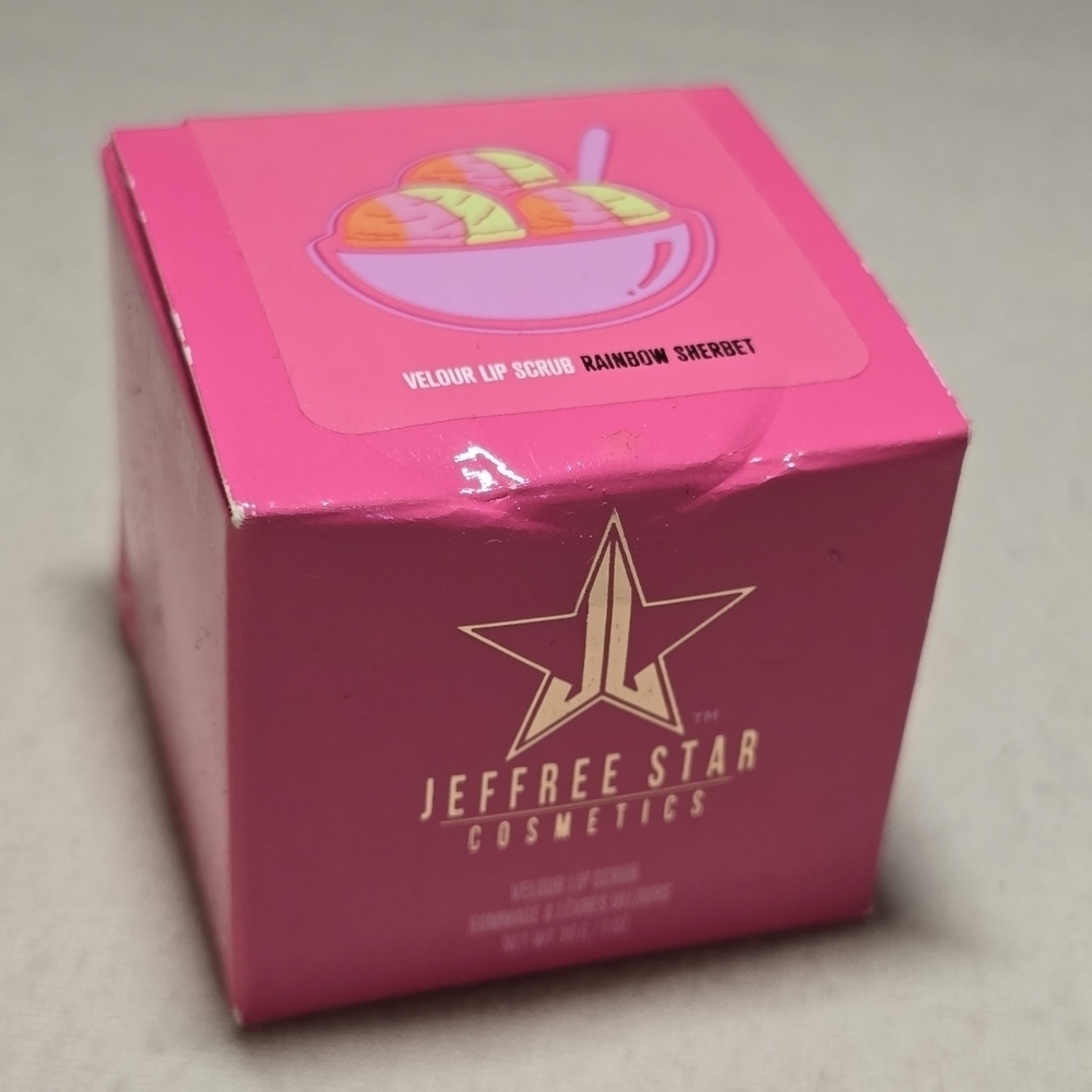 BNIB Jeffree Starr Velour Lip Scrub Rainbow Sherbert Vegan Lip Treatment
